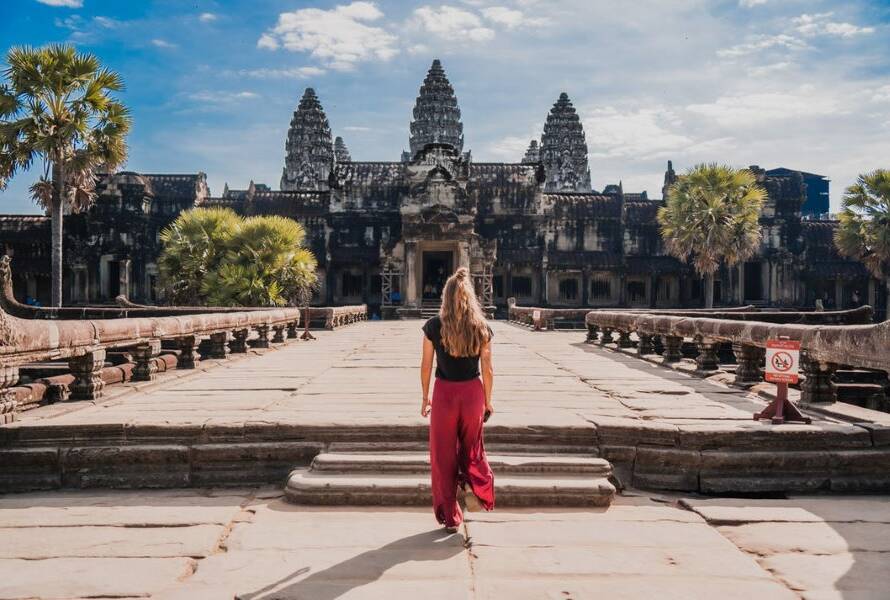 Complejo arqueológico de Angkor en Siem Reap durante un viaje a Vietnam y Camboya 15 días.